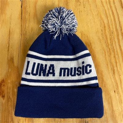 LUNA music knit stocking cap with pom