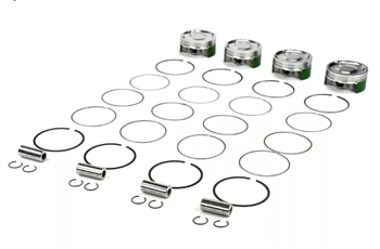 Cosworth Forged Pistons with Pins, clips, and Rings. 92mm 8.0:1