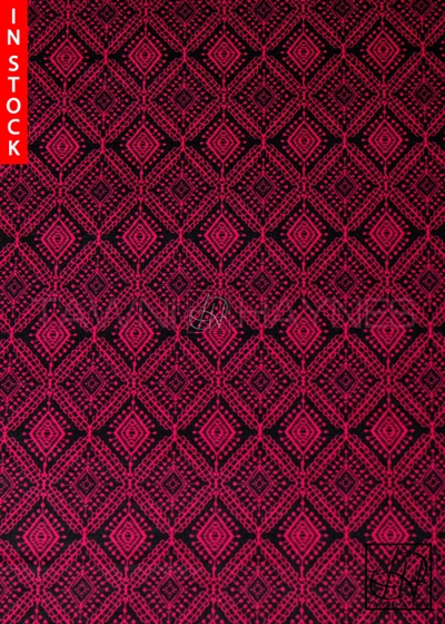 Fuchsia & Black Geometric Fabric
