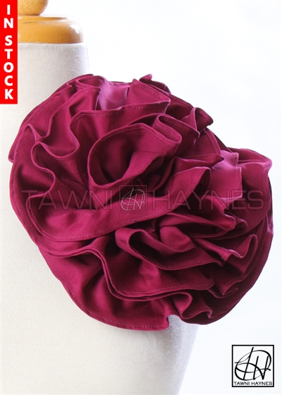 Tawni Haynes Circle Flower Pin (10 inch) - Magenta Stretch Cotton