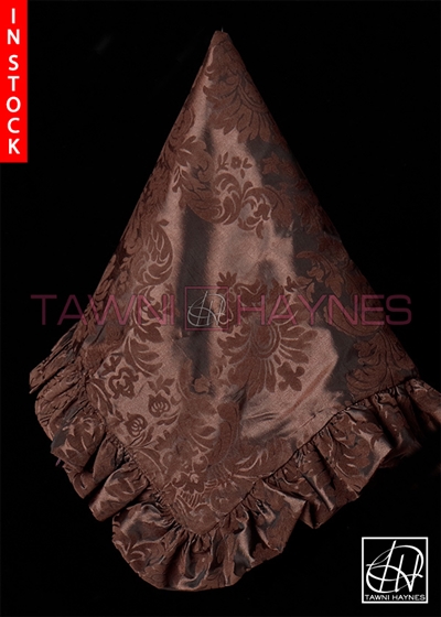 Tawni Haynes Lap Scarf - Brown Brown Damask Taffeta