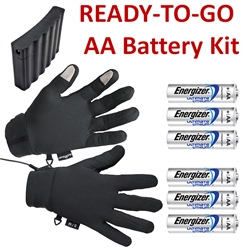 Touchscreen Weightless Battery Heated Glove Liners by ActiVHeat