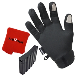 Touchscreen Weightless Battery Heated Glove Liners by ActiVHeat