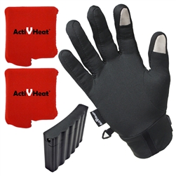 Touchscreen Weightless Battery Heated Glove Liners by ActiVHeat