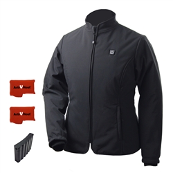 ActiVHeat Women's RECHARGEABLE TurboHeat Insulated Soft-Shell Jacket - Ultimate Bundle