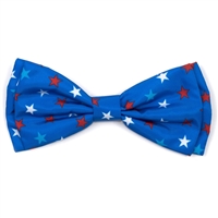 The Worthy Dog Patriotic Stars Bow Tie