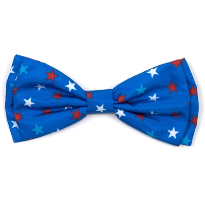 The Worthy Dog Patriotic Stars Bow Tie