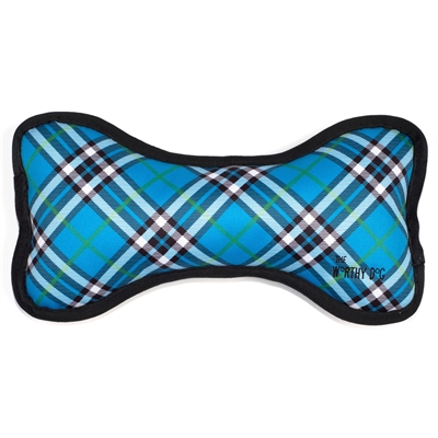 The Worthy Dog Bias Plaid Blue Bone