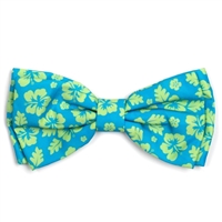 The Worthy Dog Aloha Turq Bow Tie