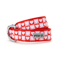 The Worthy Dog Colorblock Hearts Dog Collar