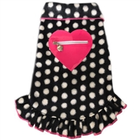 Black and White Dots with Pink Heart Pullover