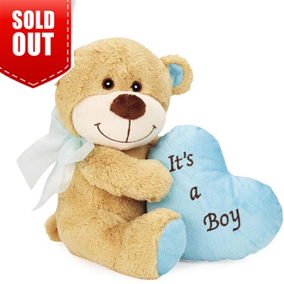 Bundle Of Joy Bear Dog Toy-Blue Boy