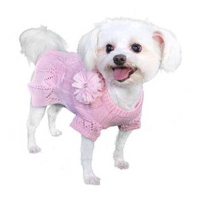 Cassidy Sweater Dog Dress-Pink