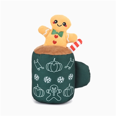 HugSmart Happy Woofmas Gingerbread Latte Dog Toy