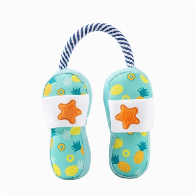 HugSmart Beach Daze Slippers Dog Toy