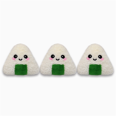 HugSmart Pet Foodie Japan Rice Ball-3 pk Dog Toy