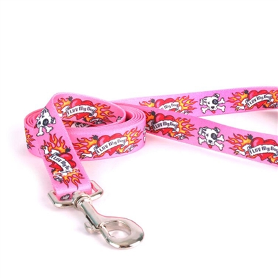 I Luv My Dog Pink Lead