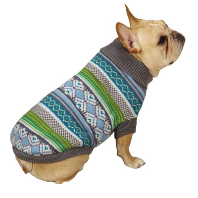 Northern Lights Dog Sweater-Blue