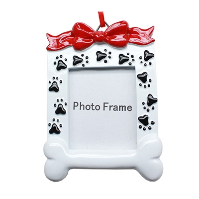 Paw Print Christmas Frame Ornament