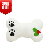 Plush Christmas Dog Toy-Holly Bone