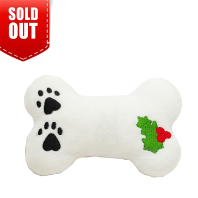 Plush Christmas Dog Toy-Holly Bone