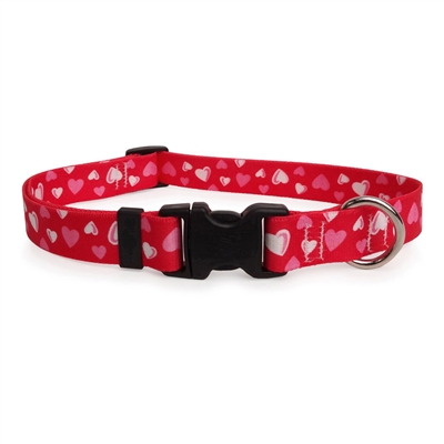 Red Hearts Dog Collar