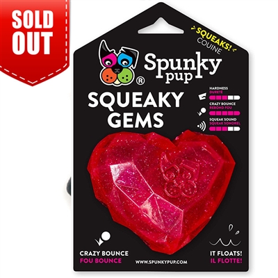 Spunky Pup Gem Heart Dog Toy