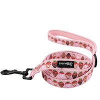 Sassy Woof Fabric Dog Leash-Berry In Love