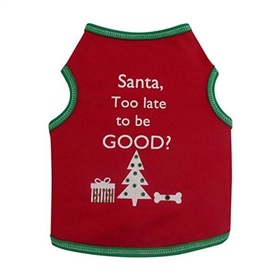 Santa, Too Late To Be Good Dog Tank