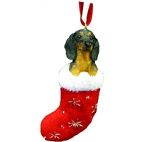 Santa's Little Pals Dachshund Black Ornament