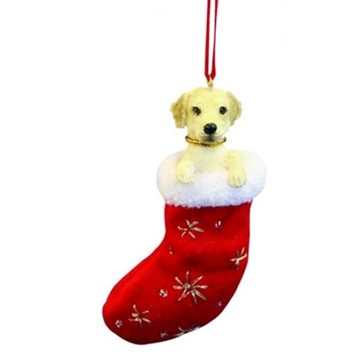 Santa's Little Pals Labrador Yellow Ornament