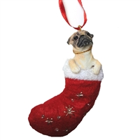 Santa's Little Pals Pug Ornament