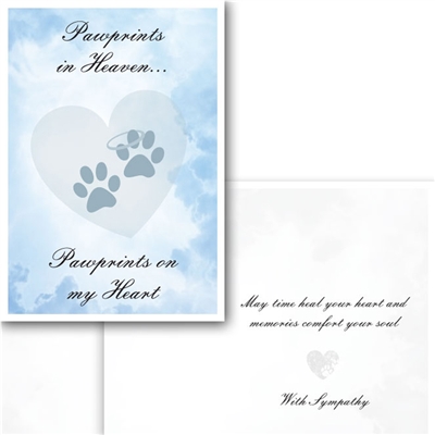 Sympathy-Paw Prints in Heaven