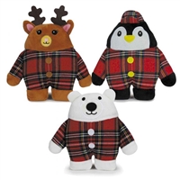 Zanies Holiday Tartan Friends Dog Toy