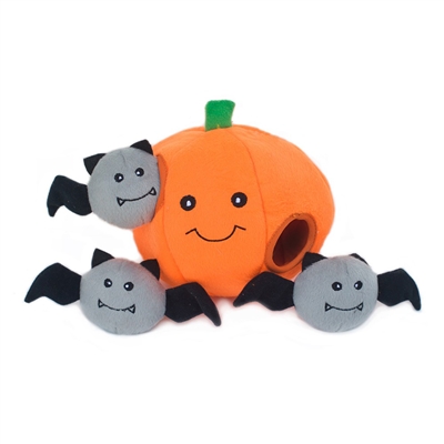 Zippy Paws Halloween Burrow Dog Toy-Pumpkin