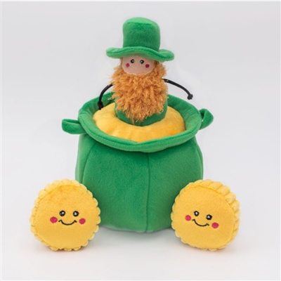 Zippy Paws St Patricks Burrow Pot of Gold Dog Toy