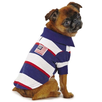 Zack & Zoey Patriotic Pooch SPF40 Polo Shirts