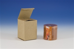 Kraft Reverse Tuck Cartons - 3" x 3" x 4"