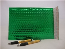 50 13" x 17.5" green metallic bubble mailer