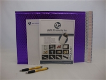 100 13" x 17.5" purple metallic bubble mailer