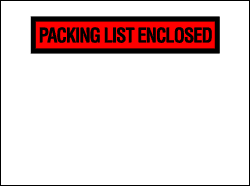 7.5" x 5.5" Packing List Enclosed Envelopes Orange