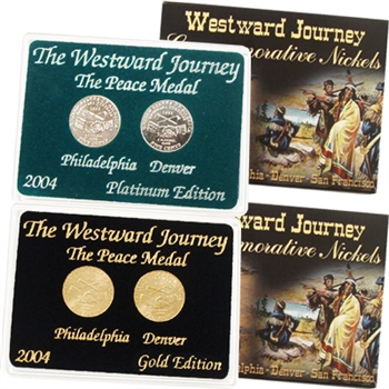 2004 Westward Peace Nickel Gold & Platinum 2pc Set