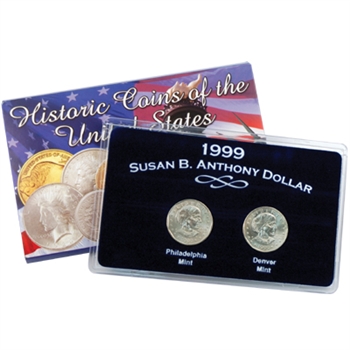 1999 Susan B Anthony Dollar - P and D Mint Uncirculated Set