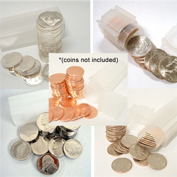 Coin Tube Assortment Pack - 3 each of Cent, Nickel, Dime, Quarter and Half Dollar - Quantity 15