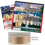 2007 John Adams Presidential Dollar Up Side Down Variety Set