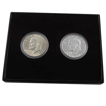 1976 Eisenhower Silver Dollar 2 piece Set