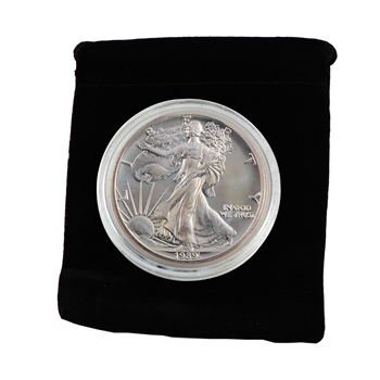 1989 Silver Eagle - Uncirculated w/ Display Pouch