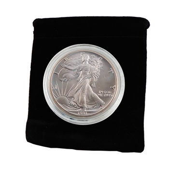 1991 Silver Eagle - Uncirculated w/ Display Pouch