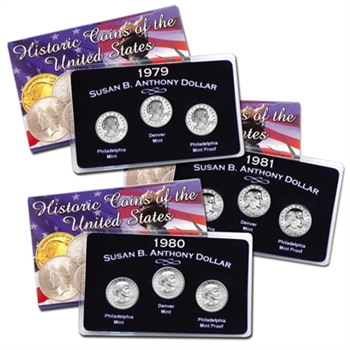 1979 to 81 SBA Uncirculated PDS Sets - 9 Coins