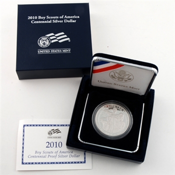 2010 Boy Scouts Commemorative Proof Silver Dollar